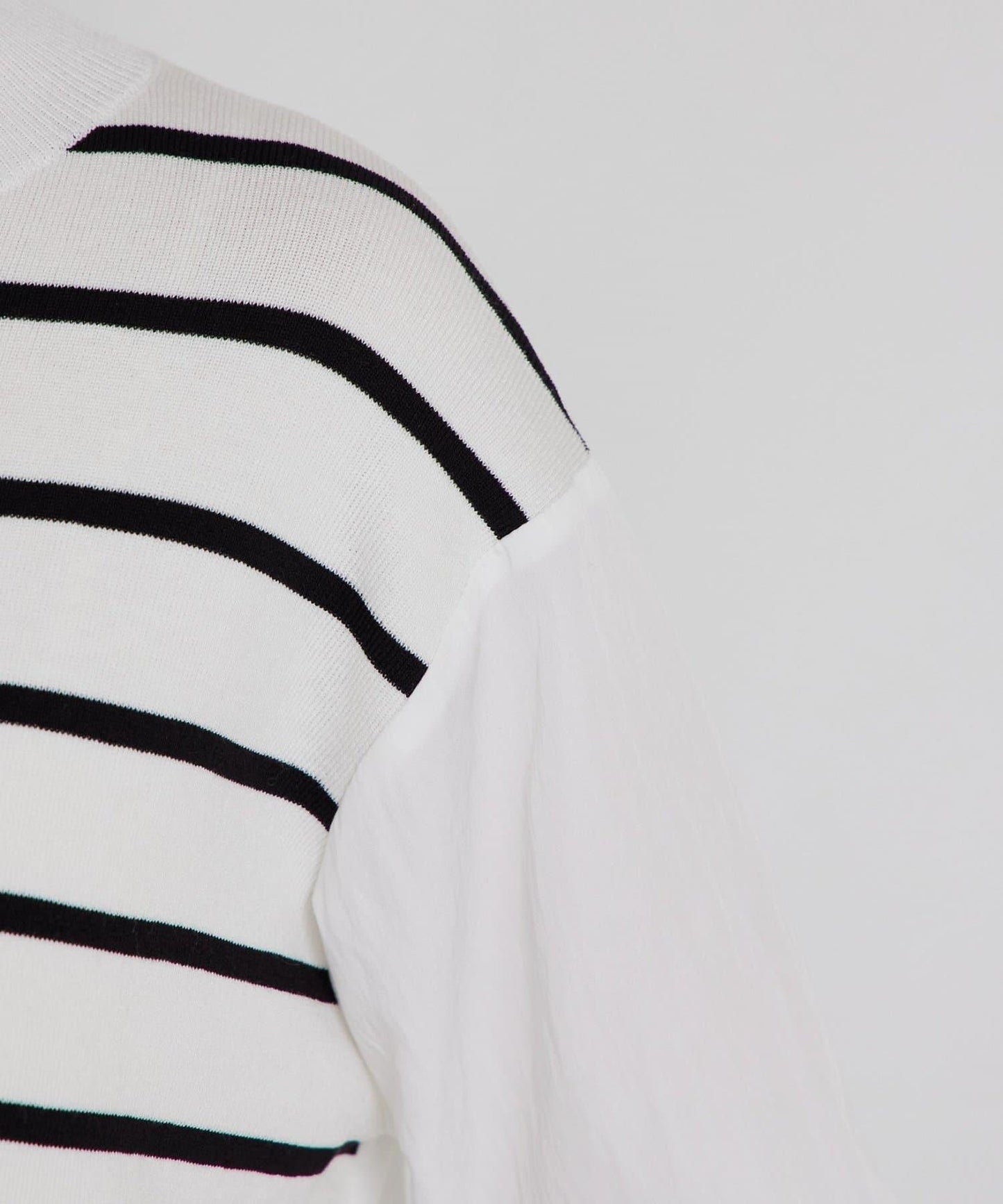 拼接針織條紋上衣