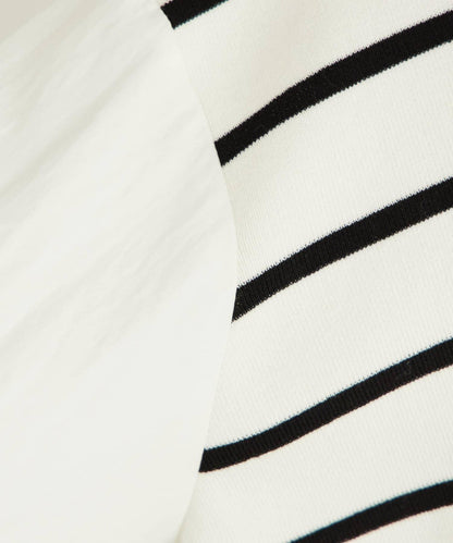 拼接針織條紋上衣