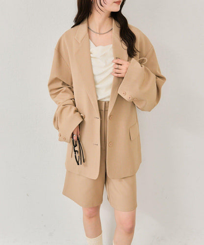 抽繩袖西裝外套
