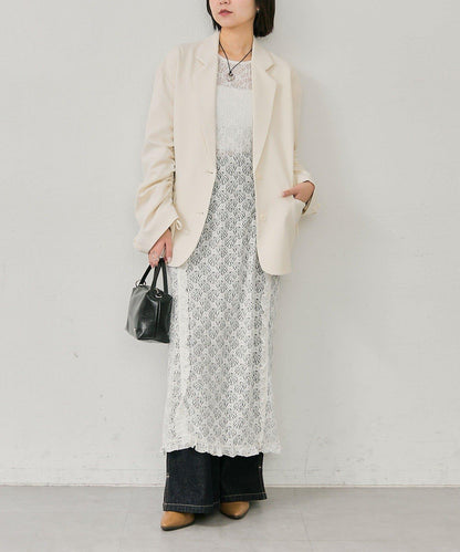 抽繩袖西裝外套