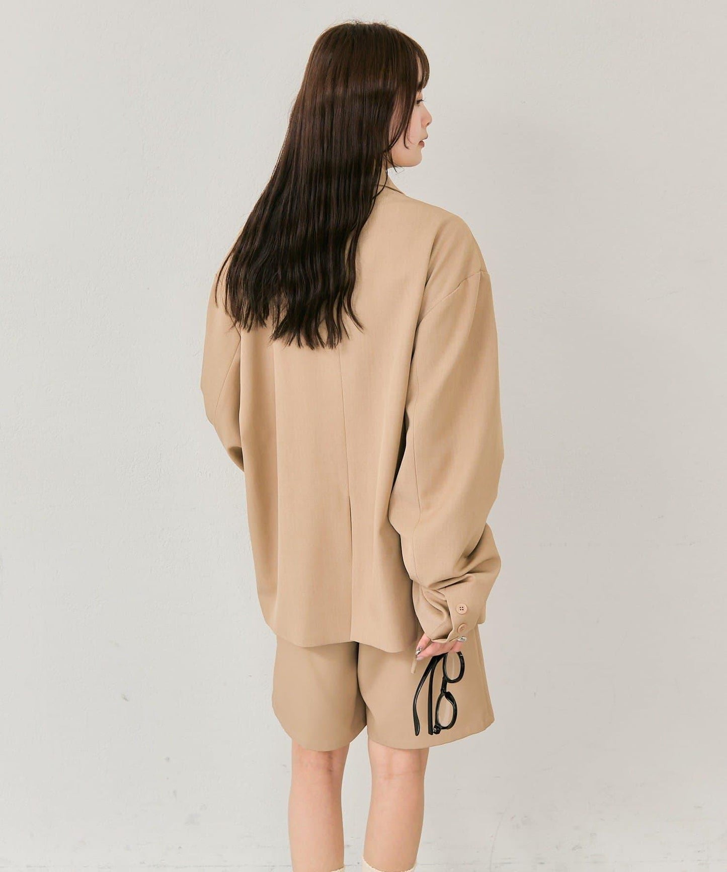 抽繩袖西裝外套