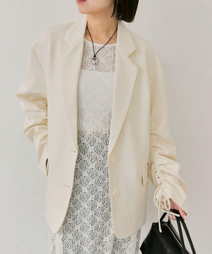 抽繩袖西裝外套