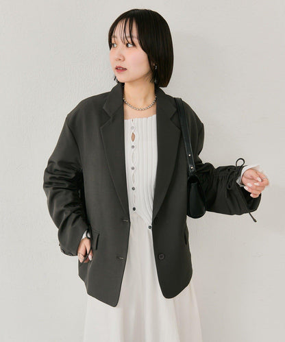 抽繩袖西裝外套