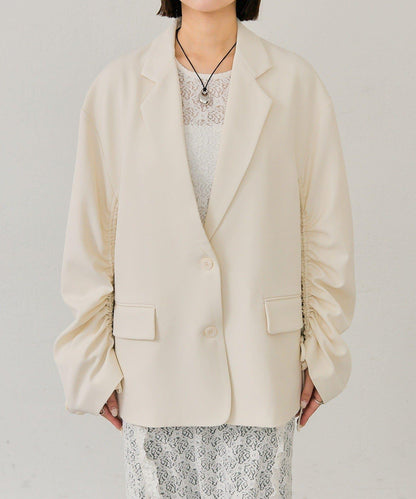抽繩袖西裝外套