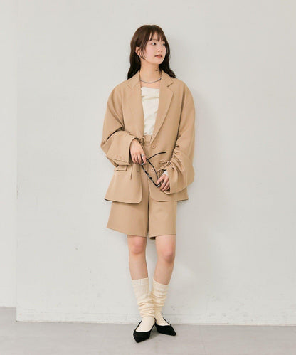 抽繩袖西裝外套