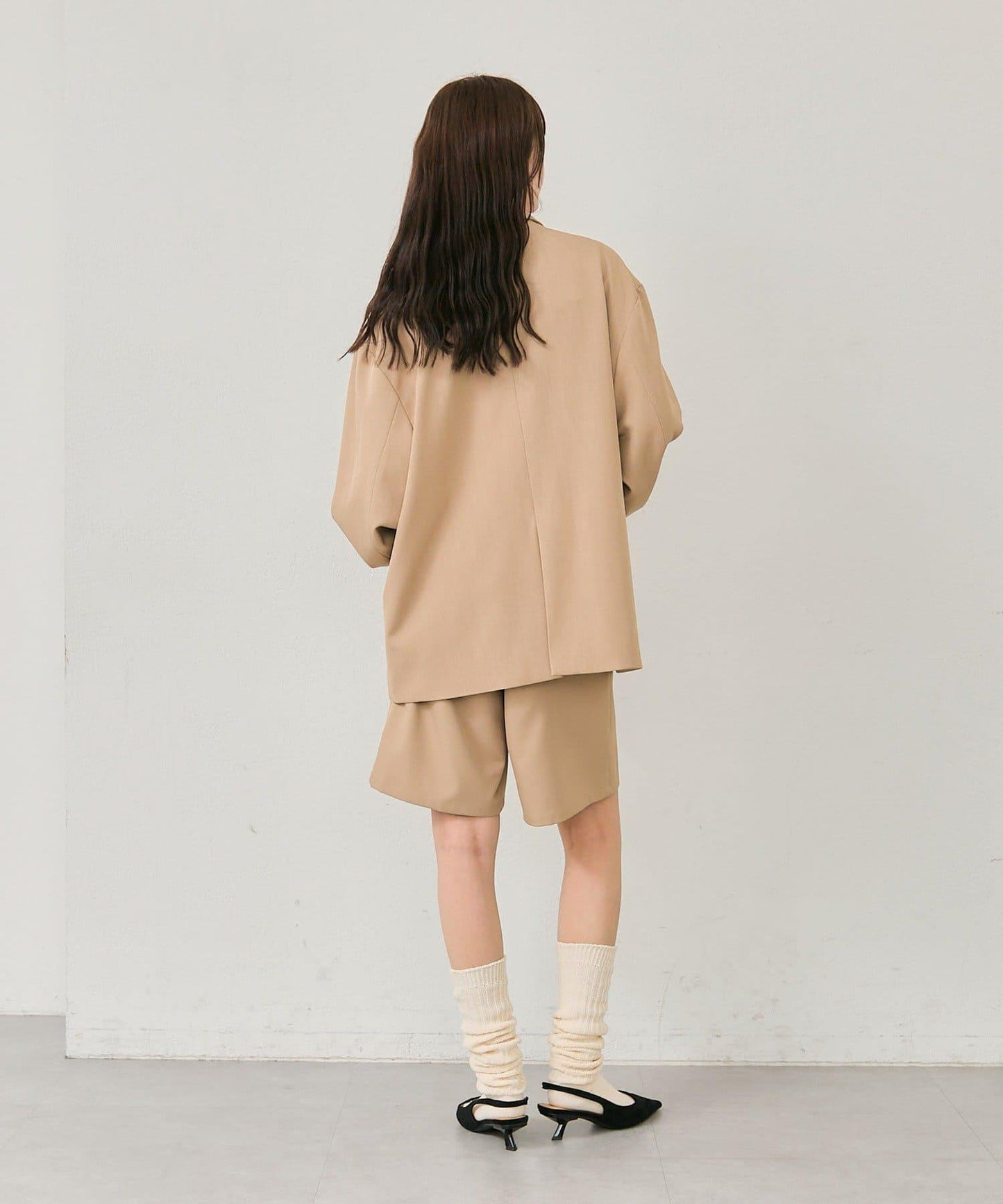 抽繩袖西裝外套