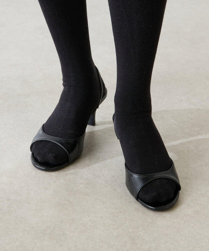 【PAPILLONNER/パピヨネ】金屬質感圓頭涼鞋