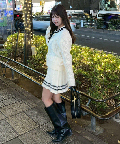 【remiセレクト】加絨麻花套裝