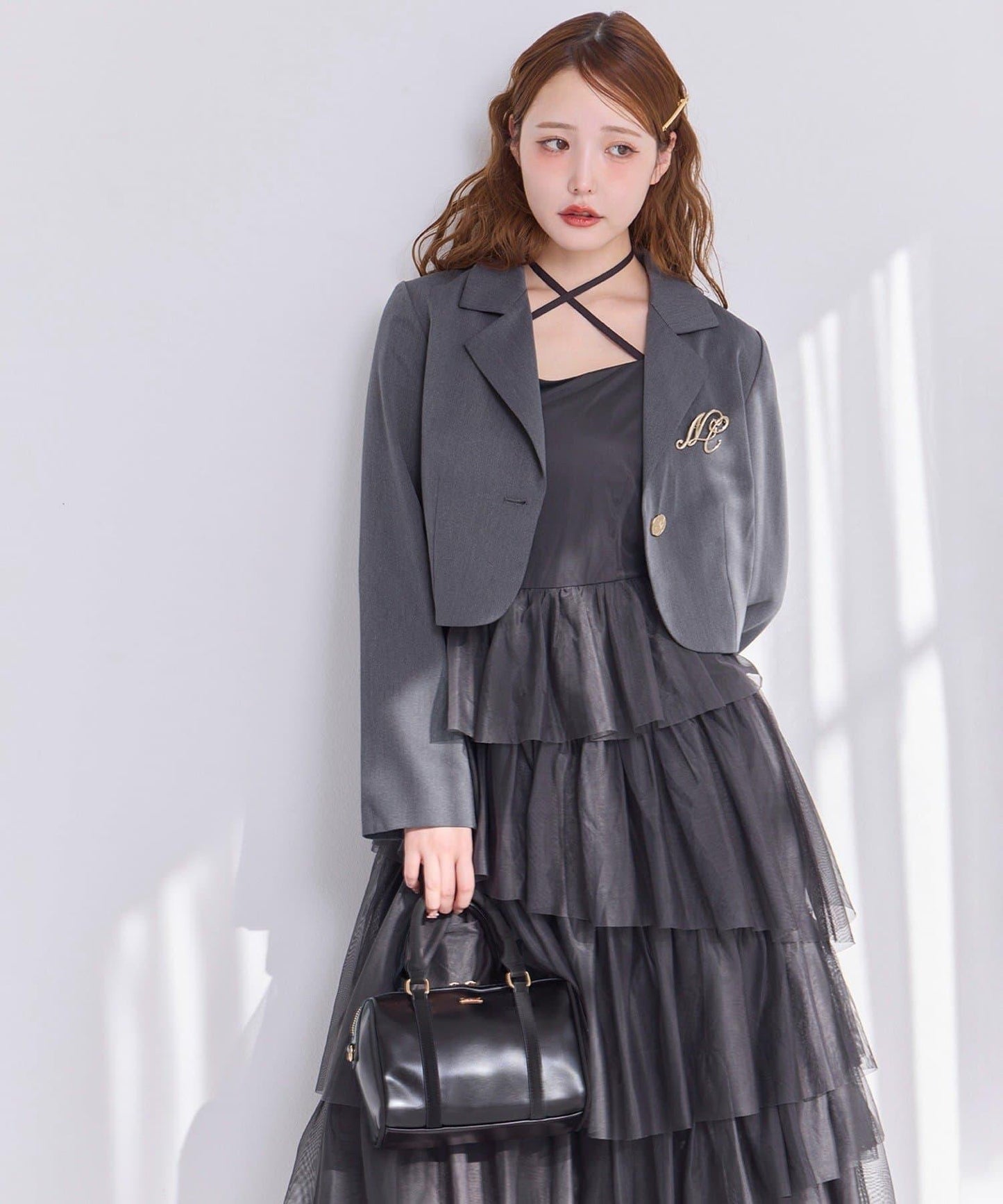 【復刻款】附胸針短款西裝外套