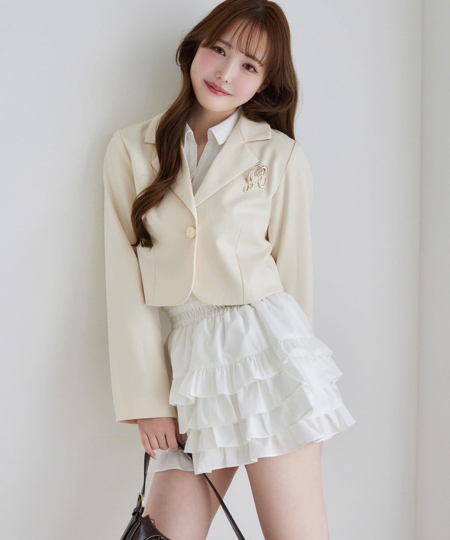 【復刻款】附胸針短款西裝外套