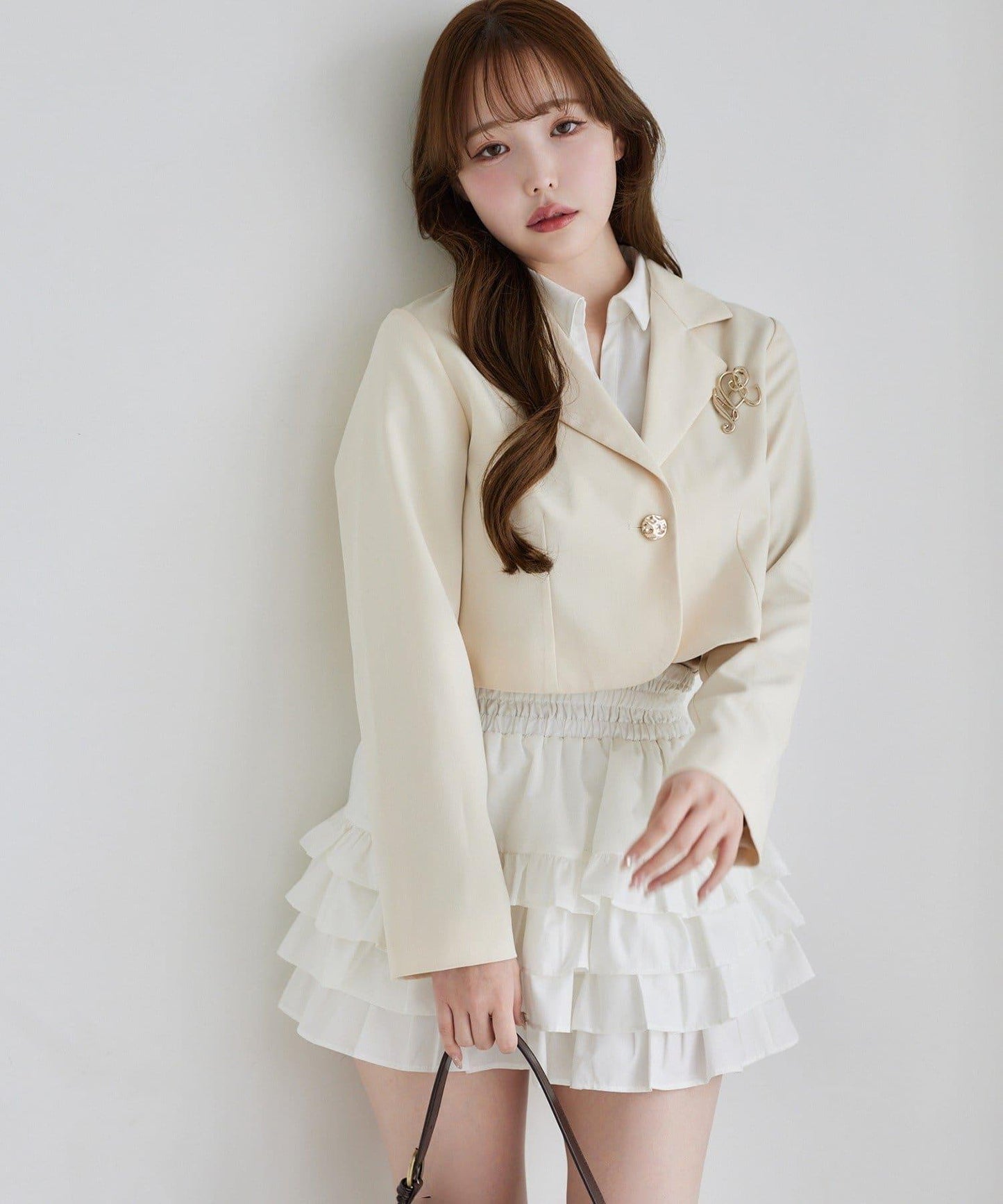 【復刻款】附胸針短款西裝外套