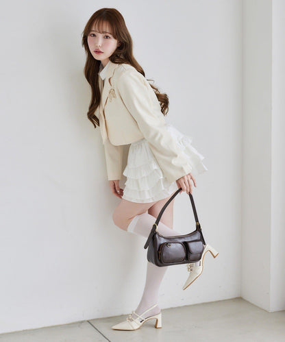 【復刻款】附胸針短款西裝外套