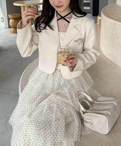 【復刻款】附胸針短款西裝外套