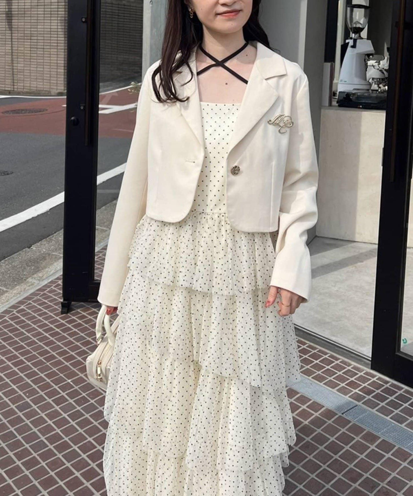 【復刻款】附胸針短款西裝外套