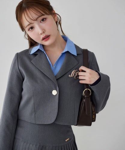 【復刻款】附胸針短款西裝外套