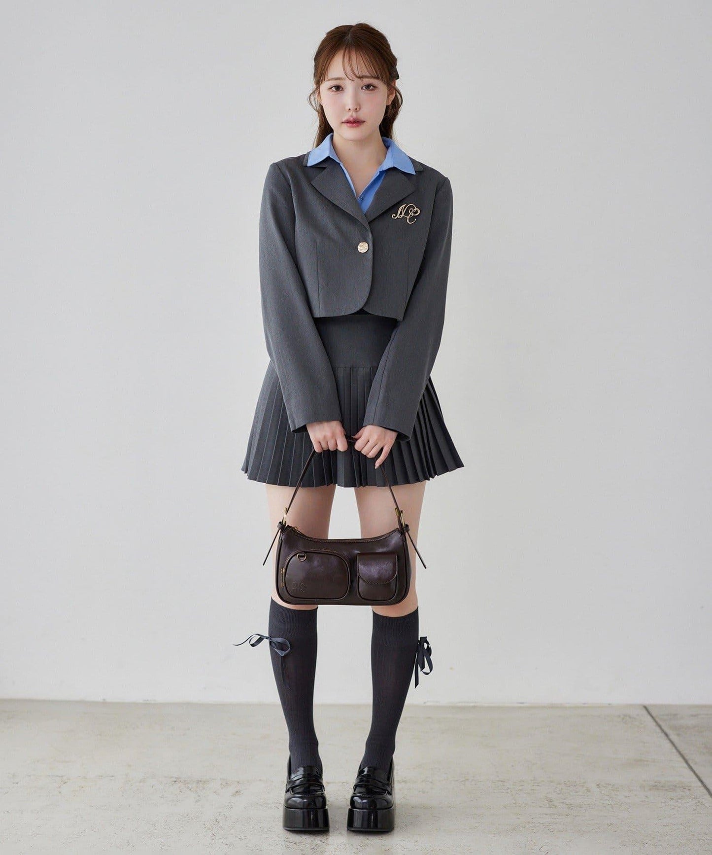 【復刻款】附胸針短款西裝外套