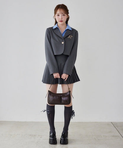 【復刻款】附胸針短款西裝外套