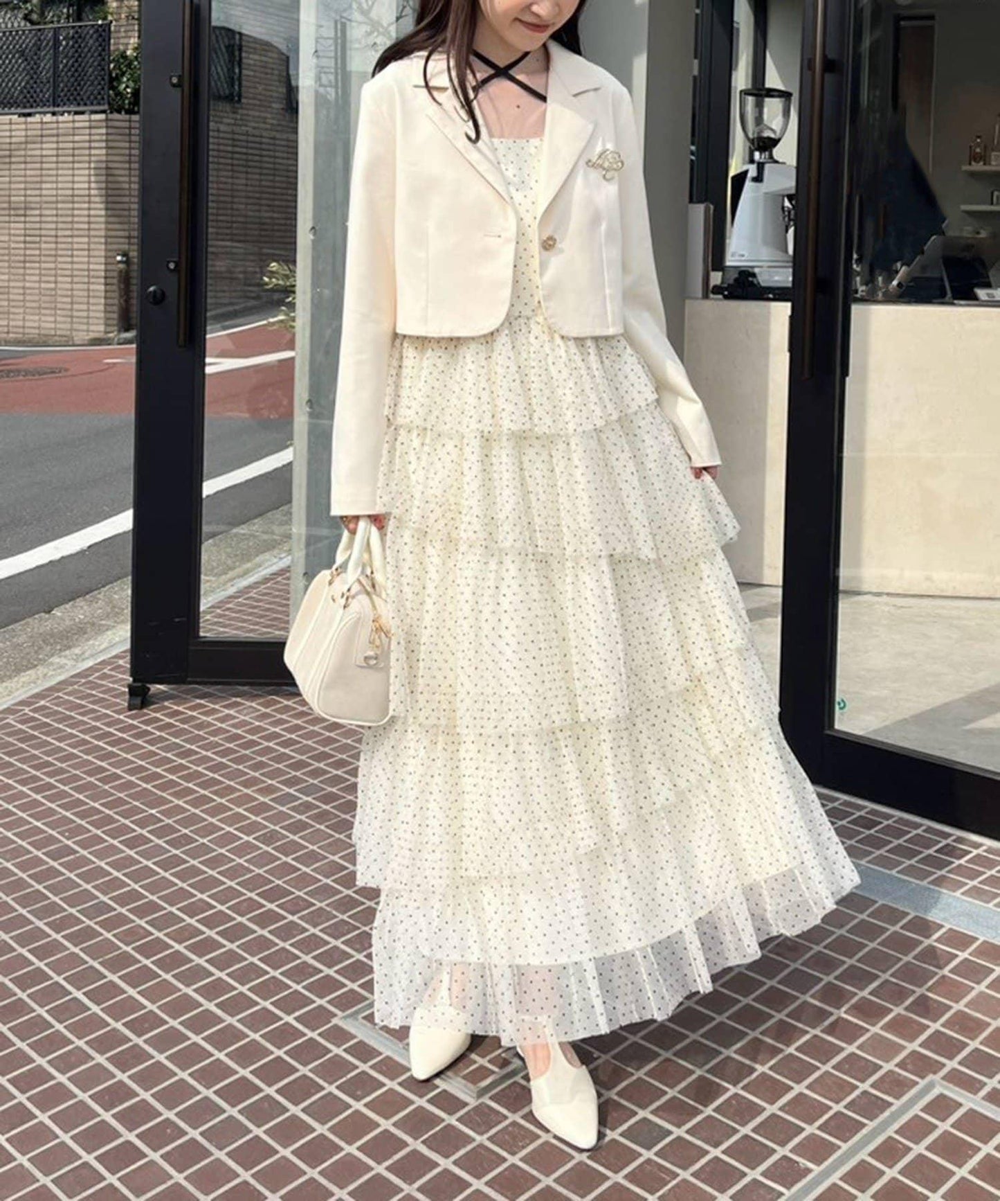 【復刻款】附胸針短款西裝外套