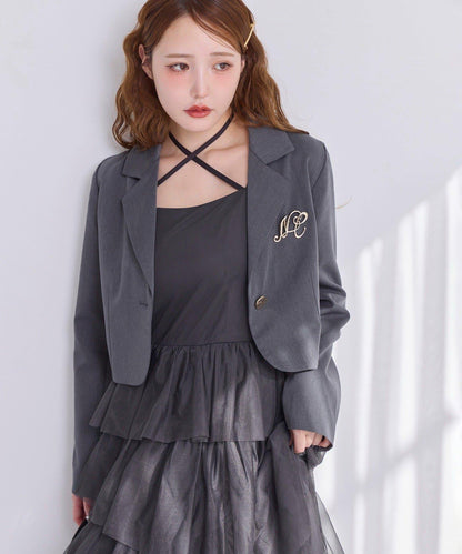 【復刻款】附胸針短款西裝外套