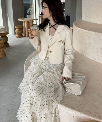 【復刻款】附胸針短款西裝外套