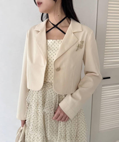 【復刻款】附胸針短款西裝外套
