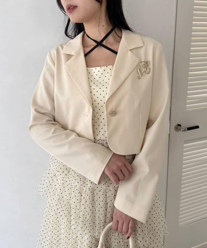 【復刻款】附胸針短款西裝外套