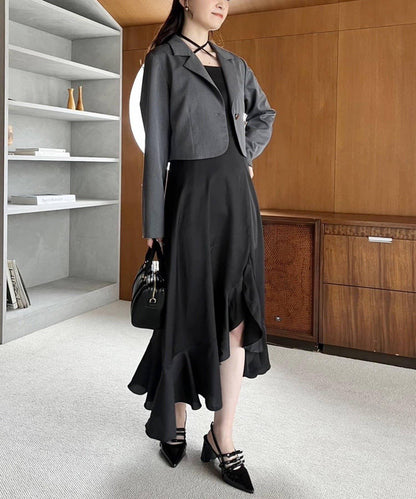 【復刻款】附胸針短款西裝外套