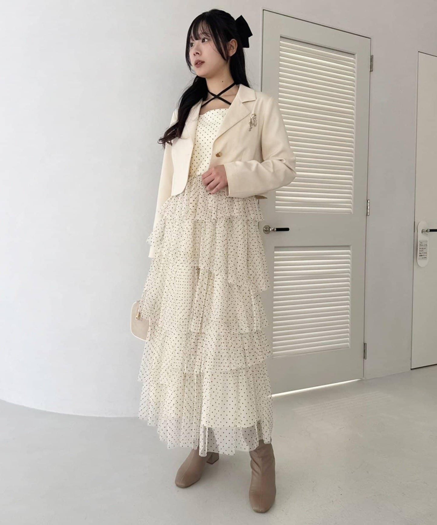 【復刻款】附胸針短款西裝外套