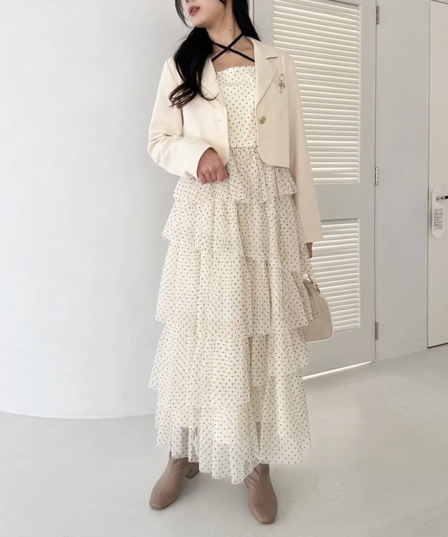 【復刻款】附胸針短款西裝外套