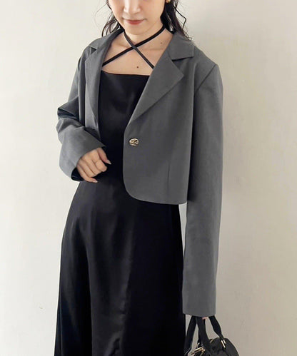 【復刻款】附胸針短款西裝外套