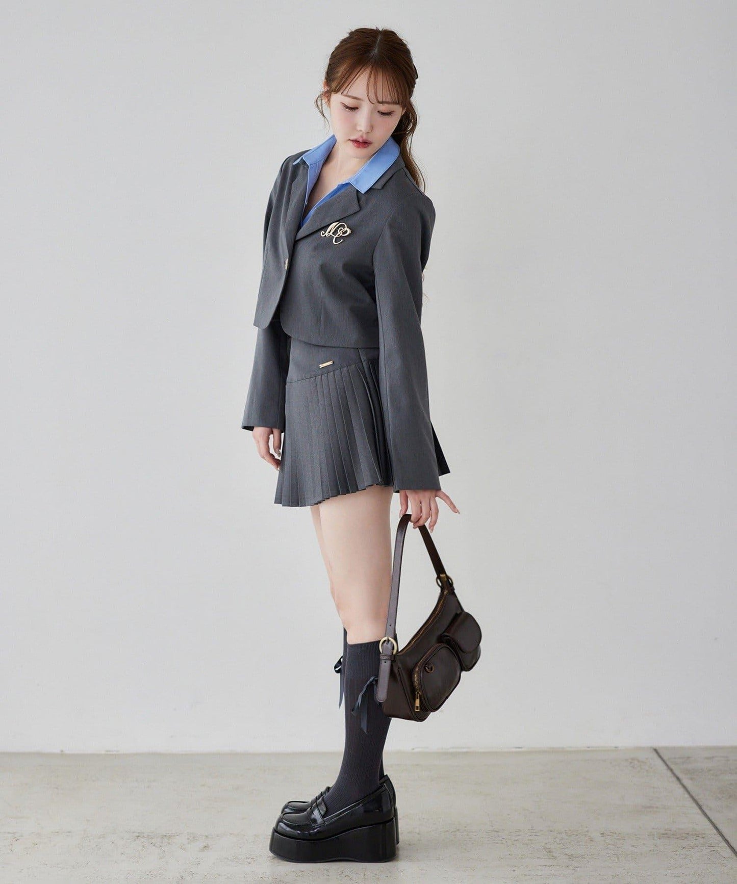 【復刻款】附胸針短款西裝外套