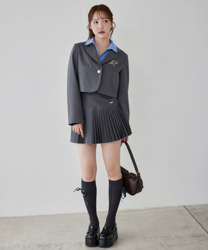 【復刻款】附胸針短款西裝外套