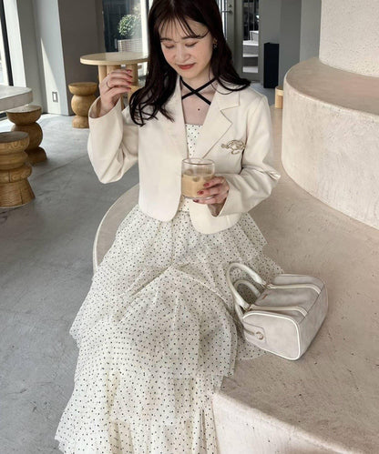 【復刻款】附胸針短款西裝外套