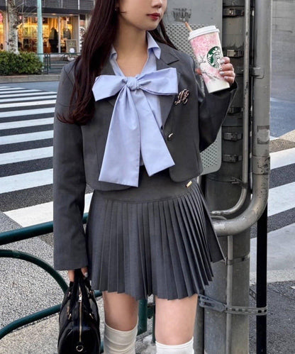 【復刻款】附胸針短款西裝外套