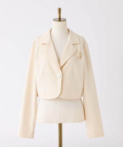 【復刻款】附胸針短款西裝外套