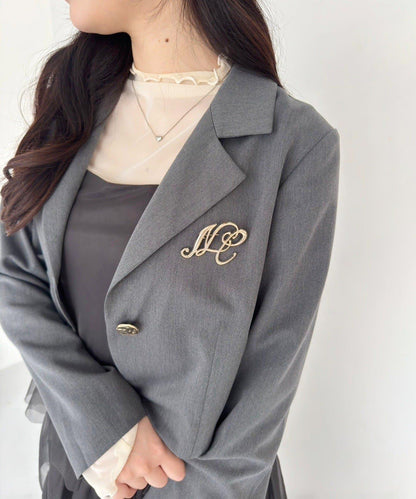 【復刻款】附胸針短款西裝外套