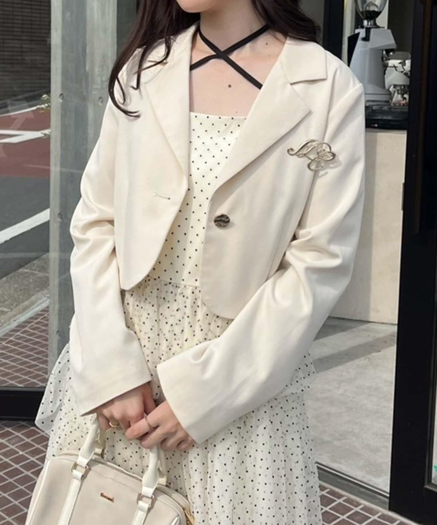 【復刻款】附胸針短款西裝外套