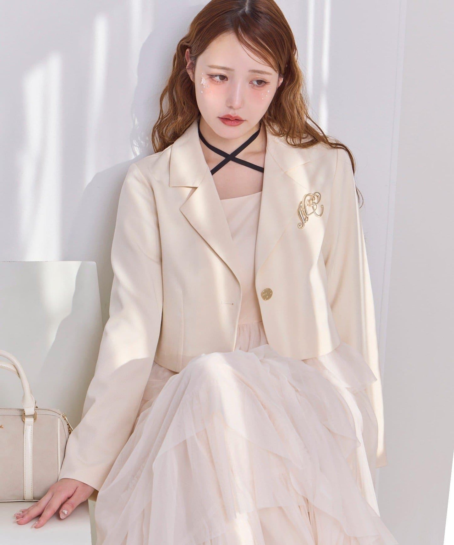 【復刻款】附胸針短款西裝外套