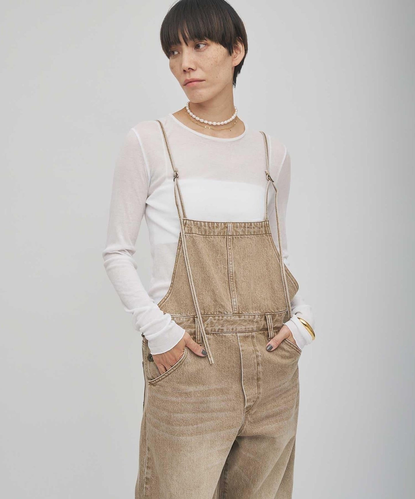 彩色牛仔連體衣