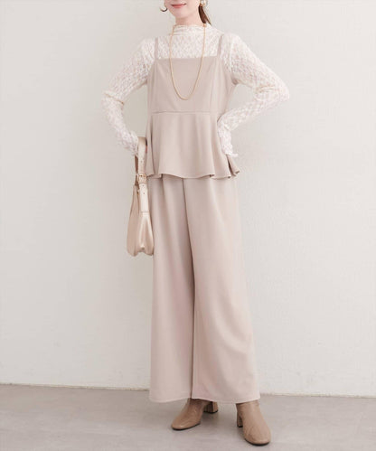 彈力荷葉邊連體褲