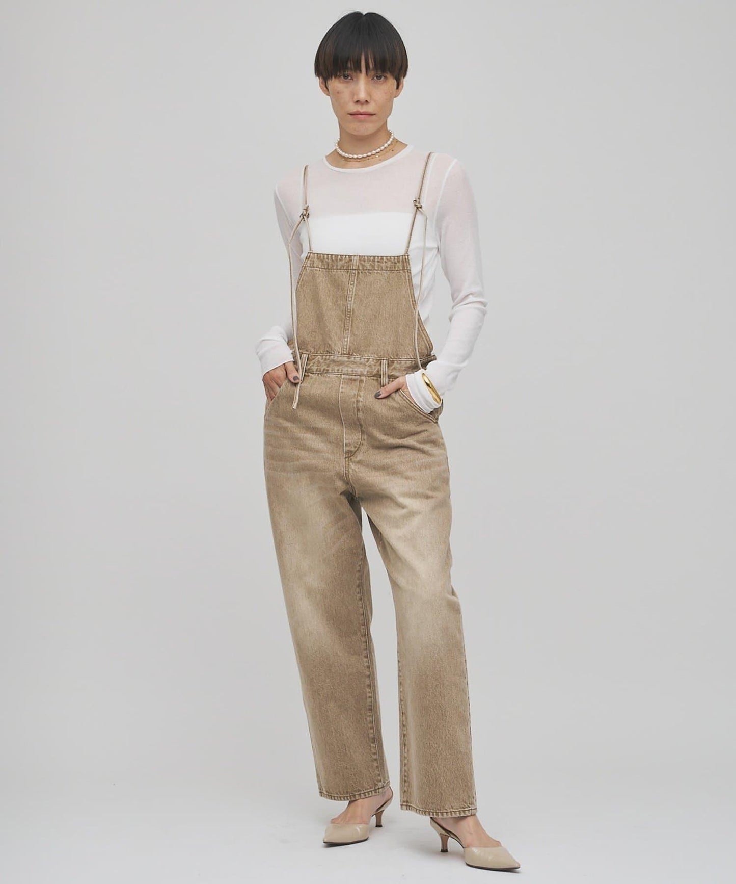 彩色牛仔連體衣