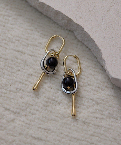 黑色多樣款圓環耳環