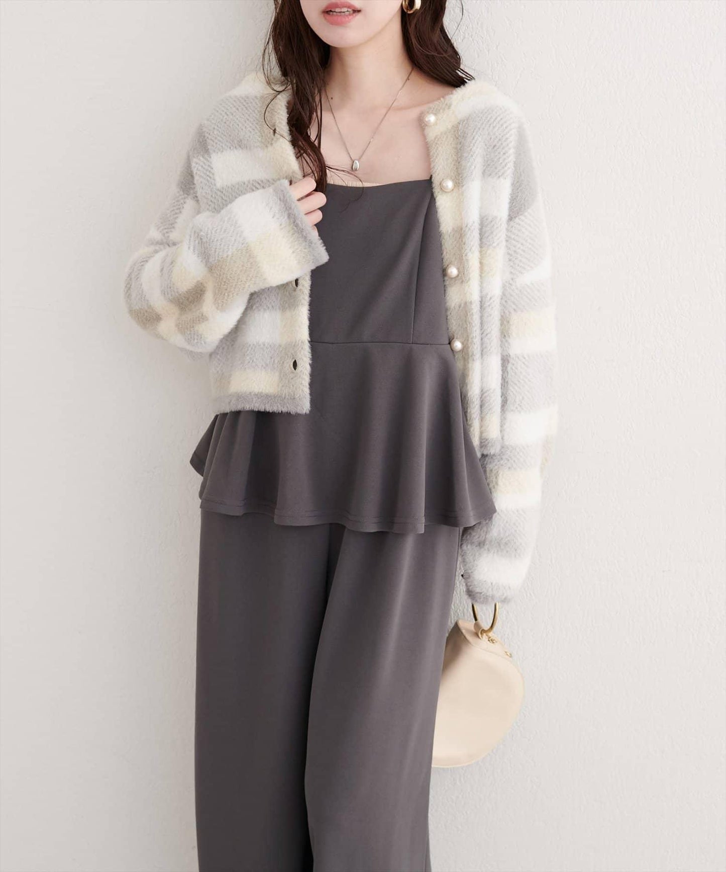 彈力荷葉邊連體褲