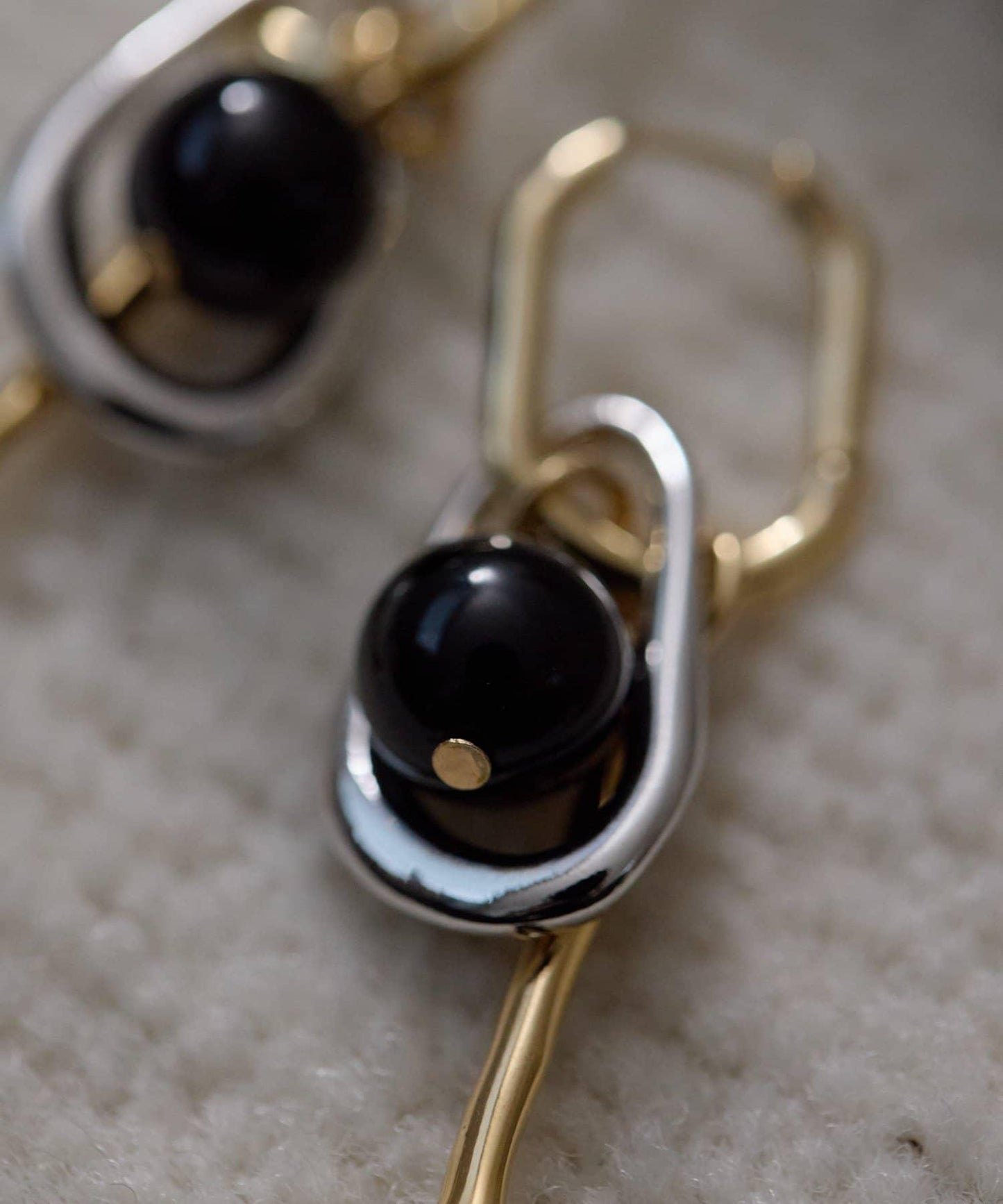 黑色多樣款圓環耳環