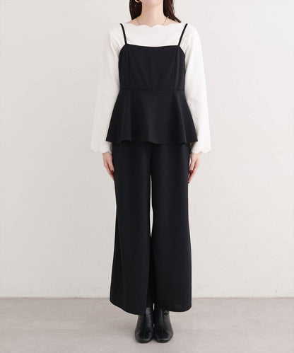 彈力荷葉邊連體褲