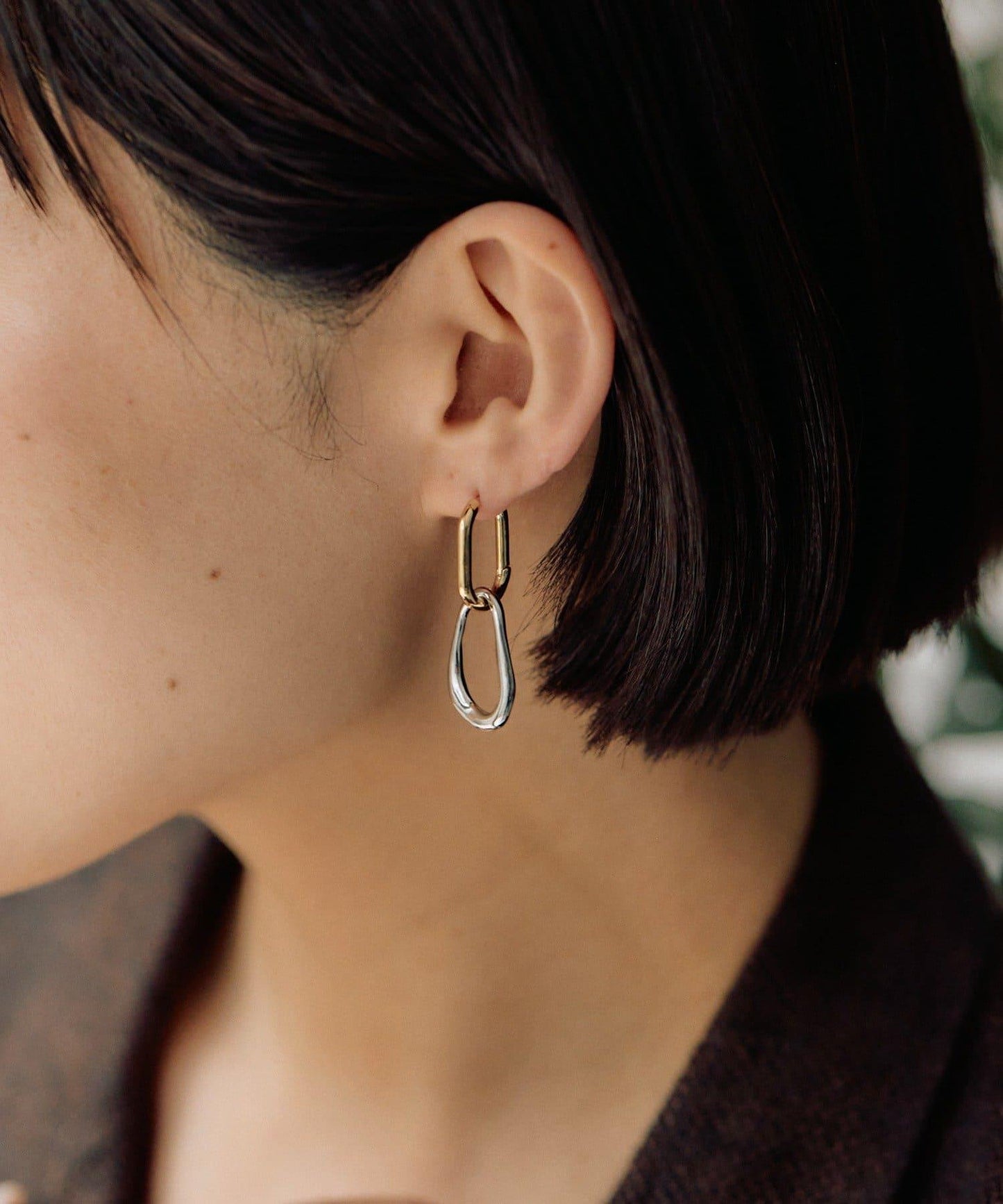 黑色多樣款圓環耳環