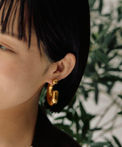 《金屬過敏適用/不鏽鋼》厚實後掛式耳環