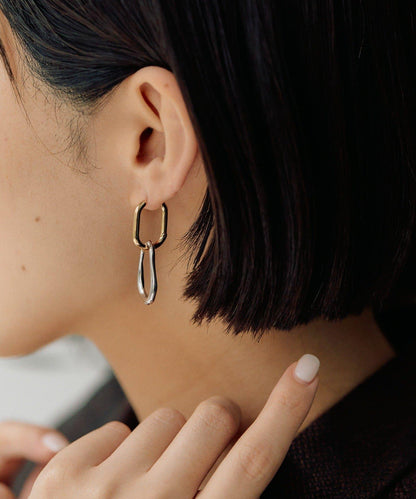 黑色多樣款圓環耳環