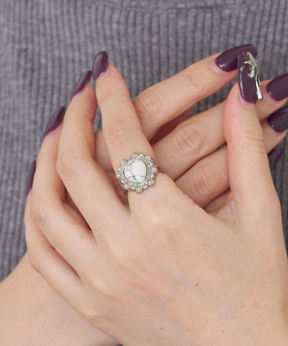 【yuccA】心形寶石立體戒指