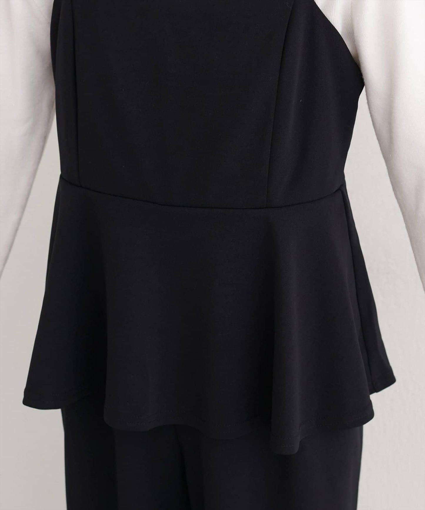 彈力荷葉邊連體褲